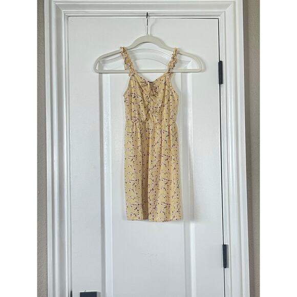 Girls AUW Summer Dress Yellow Floral Size 7 - Picture 3 of 6